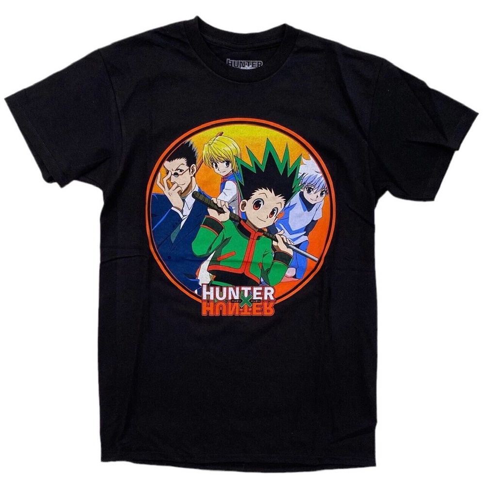 Hunter X Hunter Japanese Anime Men's Gradient Circle Group Tee T-Shirt